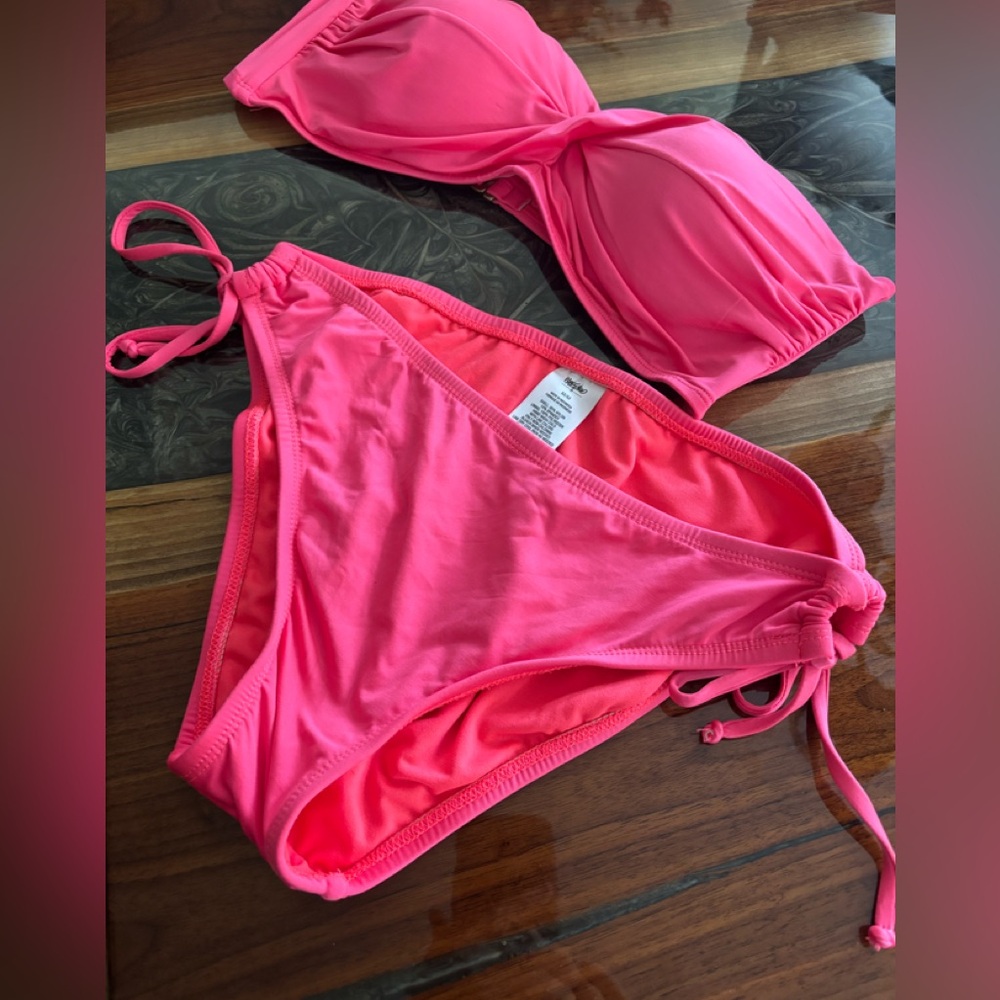 Massimo hot pink bikini set top L bottom M